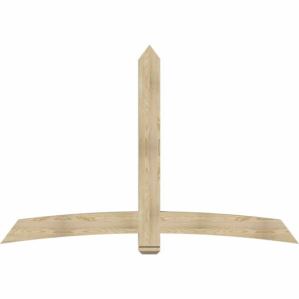 Ekena Millwork Bellingham Rough Sawn Timber Gable Bracket, Douglas Fir, 84"W x 56"H x 4"D x 6"F, 16/12 Pitch GBW084X56X0406BEL00RDF - main